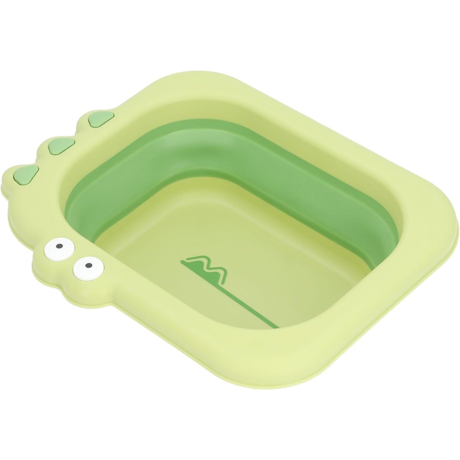 Lavoar Pliabil, Kadeny, pentru Copii, din PP/TPE, Portabil, Model Crocodil, 30x24.5x9 cm, Verde