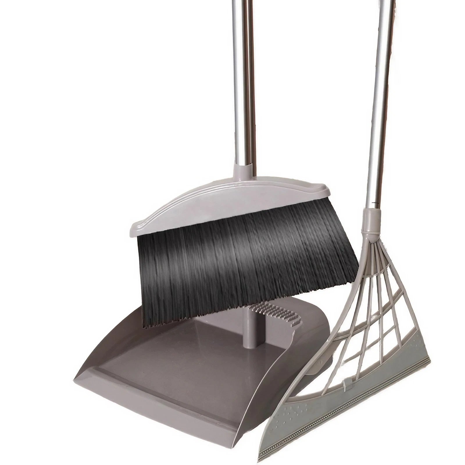 Set matura, faras cu coada si matura silicon, Kaveny, Pentru uz casnic, Plastic/Otel, Gri, 90 x 72 x 100 cm