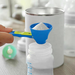 Lingura Gradata, Kadeny, Tip Palnie, din Plastic, Coada Lunga, 8 x 8 x 3 cm, Albastru/Verde