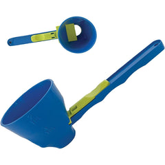 Lingura Gradata, Kadeny, Tip Palnie, din Plastic, Coada Lunga, 8 x 8 x 3 cm, Albastru/Verde