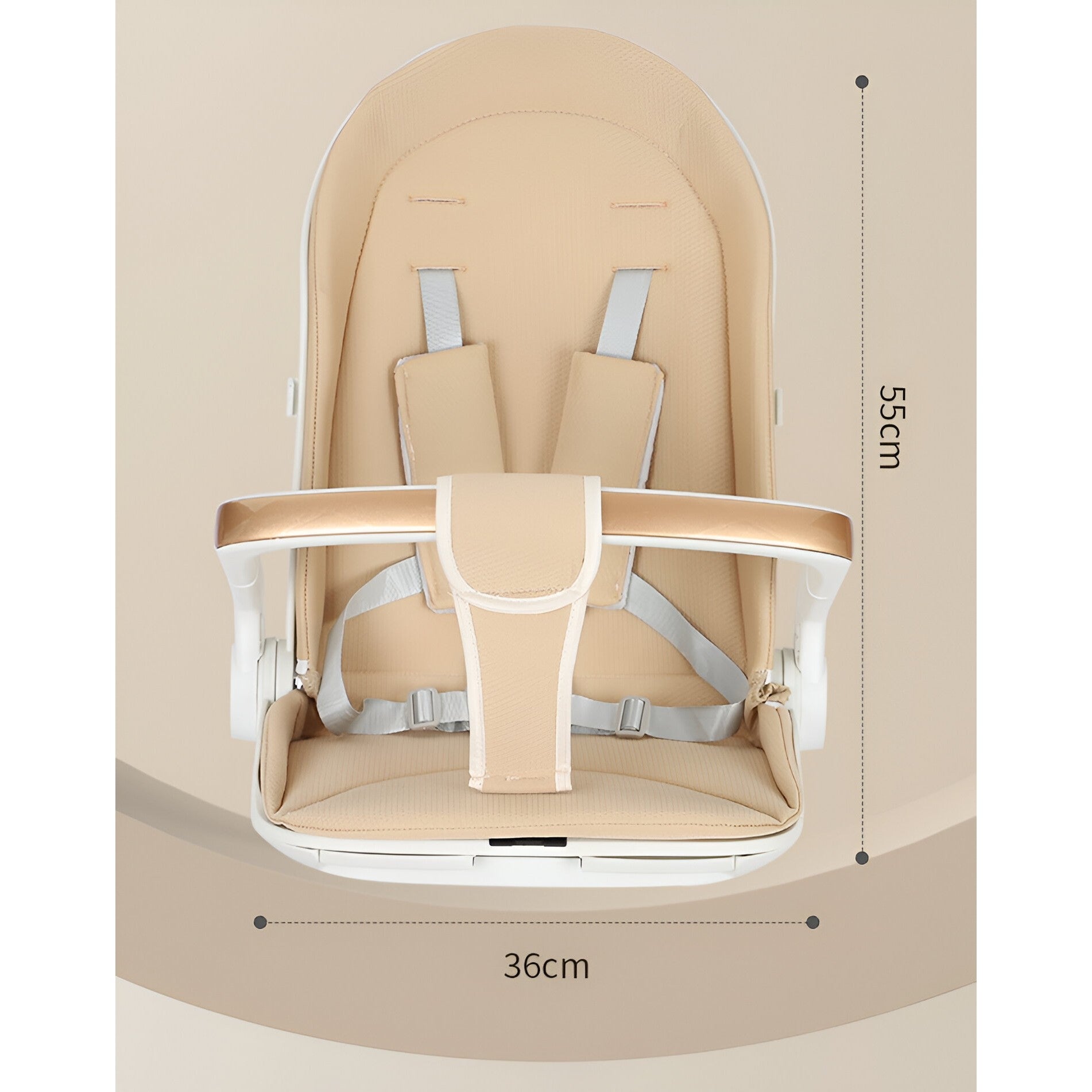 Carucior Sport Kaveny 3in1, 6-36 Luni, Reversibil, Pliabil, Tavita pentru Masa, Pozitie de Somn, Centura de Siguranta, Roti 360, Suport Pahar, Copertina pentru Soare, 33x66x85cm, Alb Model Pisica