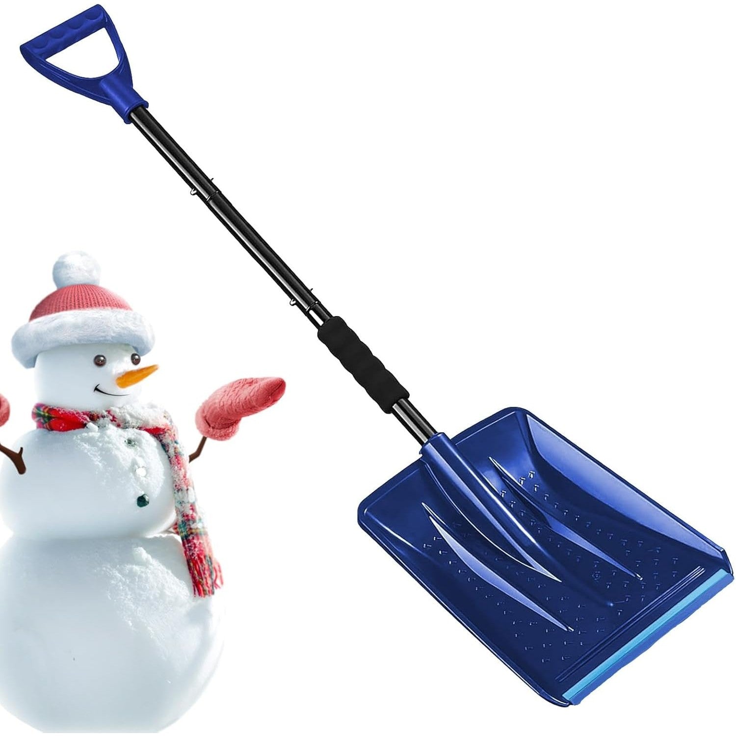 Lopata de Zapada, Kadeny, Multifunctionala, Demontabila, cu Maner Antiderapant, Aluminiu, Plastic, Solutia pentru Iarna, pentru Deszapezire, 80x11x25.7 cm, Albastra