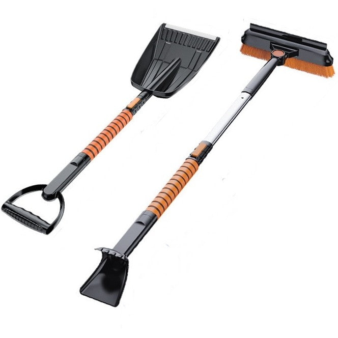 Lopata pentru zapada Kadeny, 5 in 1, Perie, Racleta, 2 tipuri de Lopeti, Rotativa, Telescopica, Detasabila, Material Aluminiu si ABS, 100 x 25 cm, negru
