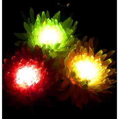 Lampa Solara LED tip Crizantema cu o floare pentru Gradina, Inaltime 80 cm, Kaveny