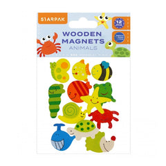 Magneti Starpak 528370 diverse animale, lemn, 40mm, 12 bucati