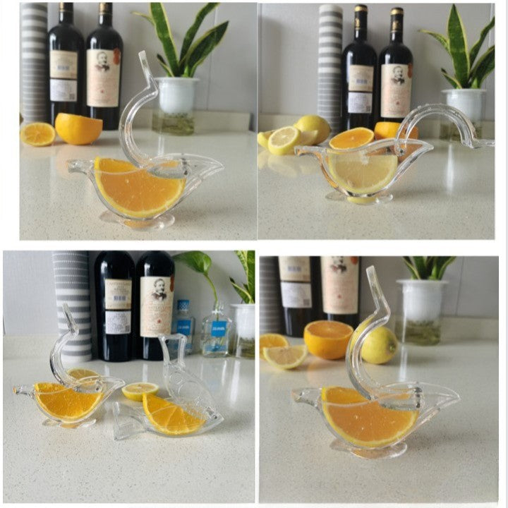 Storcator de Citrice Manual, Kadeny, Rezistente, Usor de Folosit si Depozitat, Durabil, Calitativ, 12x5cm, Model Pasare, Transparent