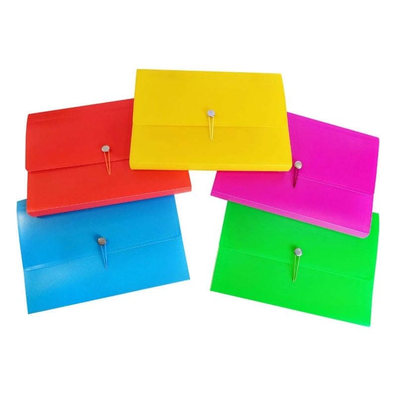 Mapa plastic Noki S20090, cu elastic, A4, diverse culori, 6 separatoare