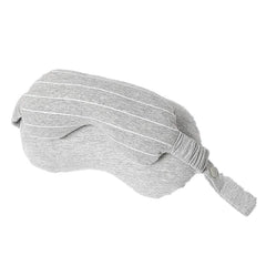 Masca de dormit, Kadeny, 2 in 1, cu Tetiera, din Particule de Spuma si Bumbac, Gri Deschis