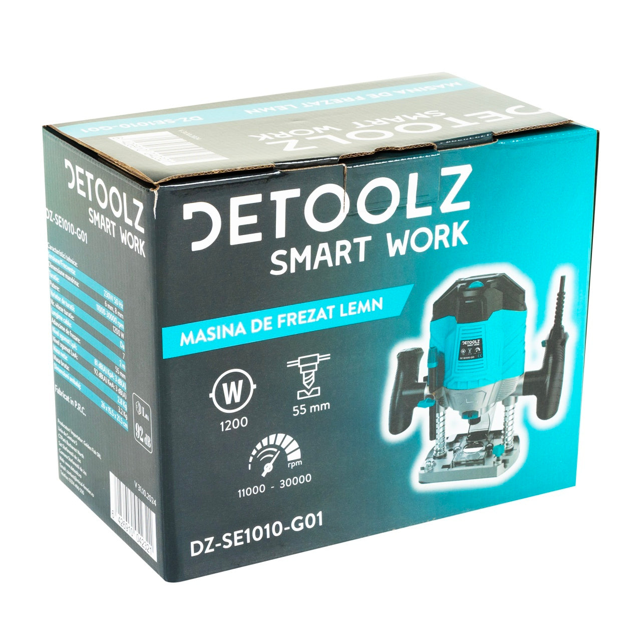 Masina de frezat lemn, Detoolz, 1200W 55mm, variator