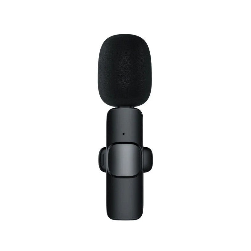 Microfon Lavaliera Wireless, Kadeny, 1 Microfon si 1 Receptor Tip Lightning, Autonomie 1-3h, Bluetooth 5.0, 70dB, Baterie 50 mAh, Negru