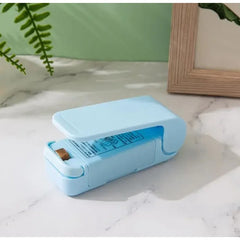 Mini Aparat de Sigilat Pungi cu Baterii, Kadeny, Etansare prin Caldura, Spate Magnetic, Portabil, 9.7x3 cm, Albastru