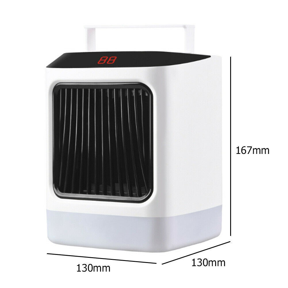 Mini incalzitor portabil Kaveny cu telecomanda, afisaj digital, sincronizare inteligenta, lumina de noapte colorata