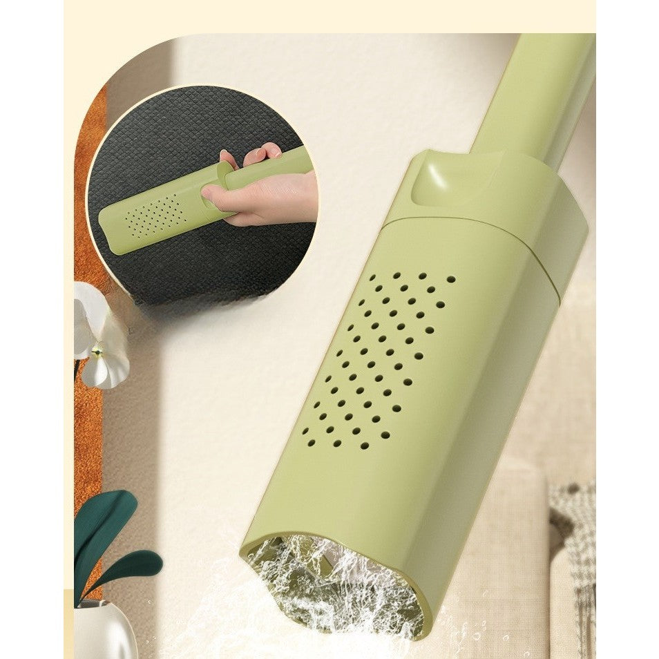 Mini Mop, Kaveny, Pentru Uz Casnic, Sistem Autostoarcere, Portabil, Mop cu Burete, Rotire 180°,15 x 27.5 cm, Verde