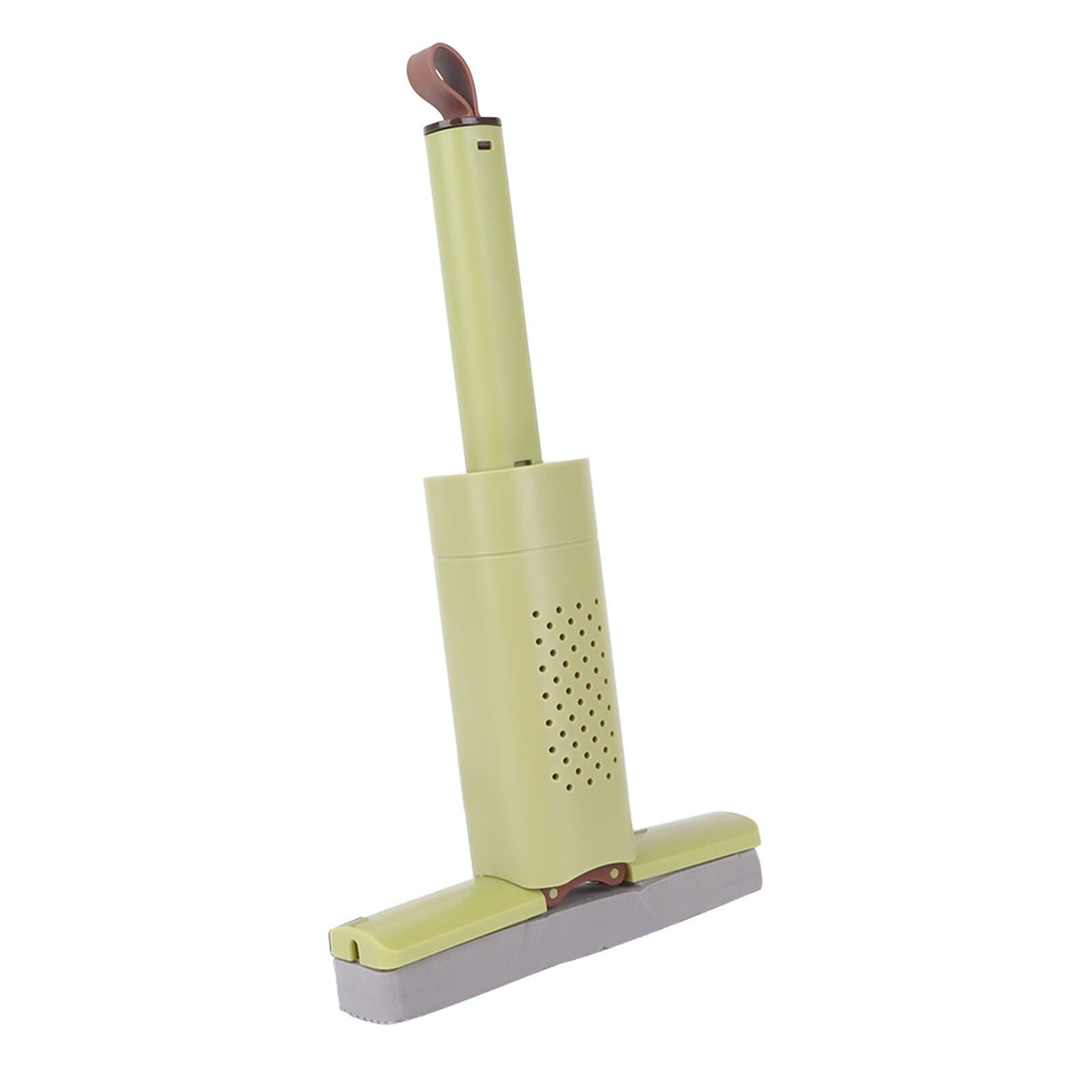 Mini Mop, Kaveny, Pentru Uz Casnic, Sistem Autostoarcere, Portabil, Mop cu Burete, Rotire 180°,15 x 27.5 cm, Verde