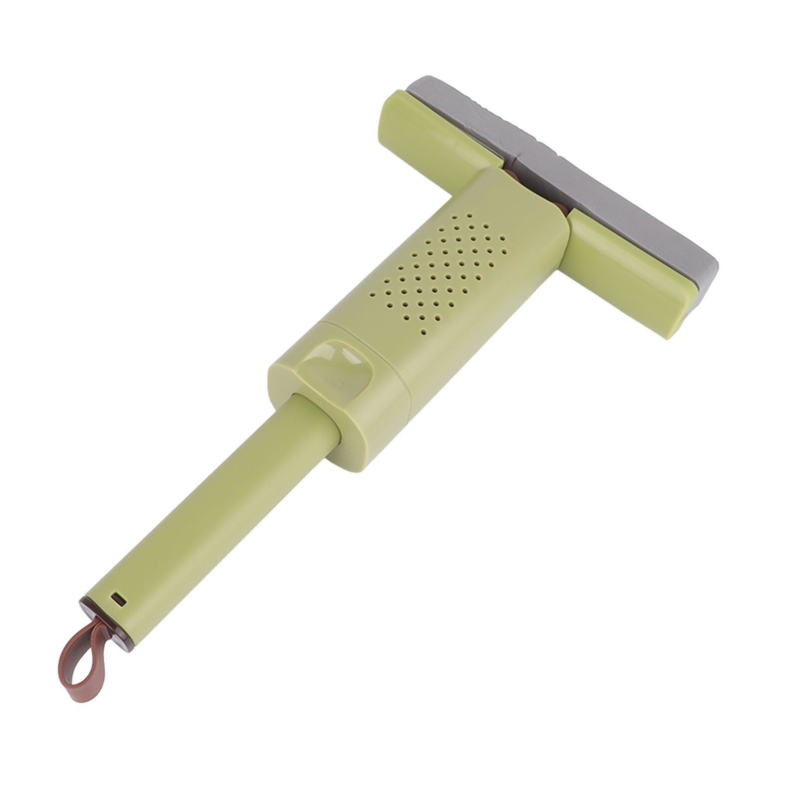 Mini Mop, Kaveny, Pentru Uz Casnic, Sistem Autostoarcere, Portabil, Mop cu Burete, Rotire 180°,15 x 27.5 cm, Verde