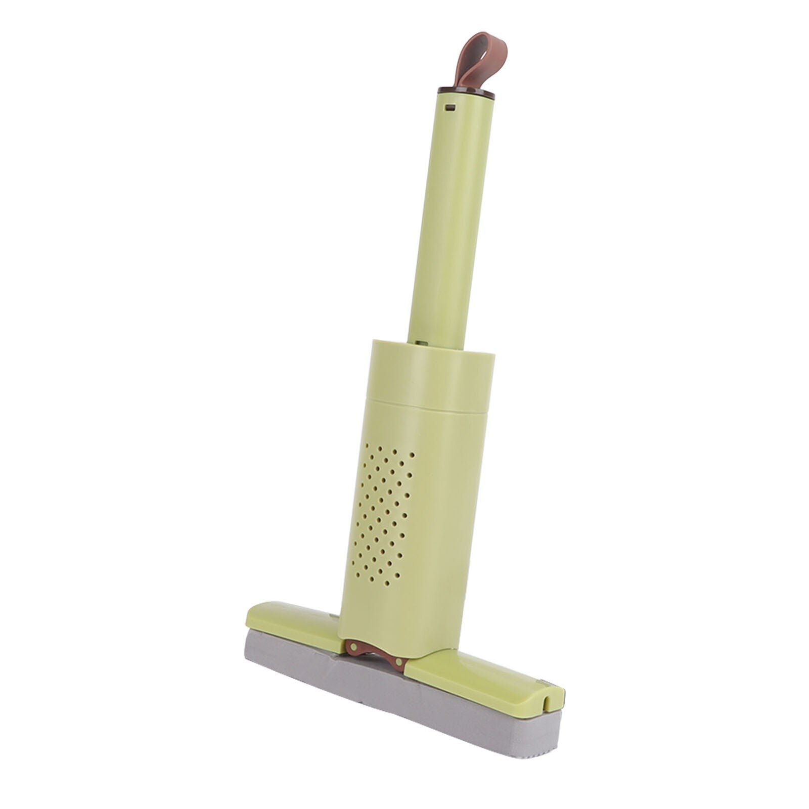 Mini Mop, Kaveny, Pentru Uz Casnic, Sistem Autostoarcere, Portabil, Mop cu Burete, Rotire 180°,15 x 27.5 cm, Verde