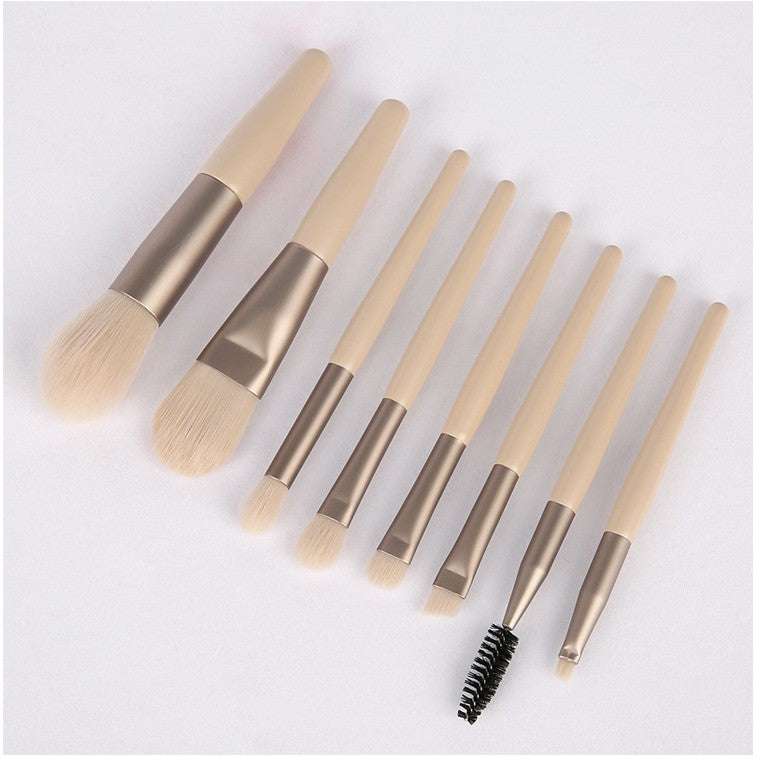 Mini set portabil 8 pensule de machiaj Bej, Kaveny