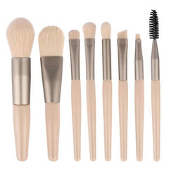 Mini set portabil 8 pensule de machiaj Bej, Kaveny