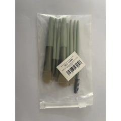 Mini set portabil 8 pensule de machiaj verzi, Kaveny