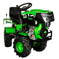 Mini tractor Micul Fermier, 17cp 530cc, motor pe motorina 4T, 4X4, 4 viteze, pornire electrica, 2 cutii de viteze, sistem hidraulic