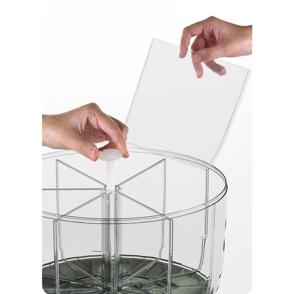 Dozator Etajat de Cereale Kadeny, Rotativ 360, 6 Compartimente, Capacitate 10L, Cofraj Special pentru Oua, Vas pentru Scurgerea Cerealelor, 35x27.5 cm, Verde