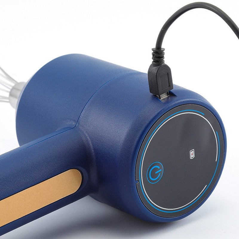 Mixer Electric fara Fir, Kadeny, pentru Uz Casnic, pentru Oua Smantana Frisca, Maner Plastic, Usor de Utilizat si Depozitat, 3 Accesorii, Albastru Inchis