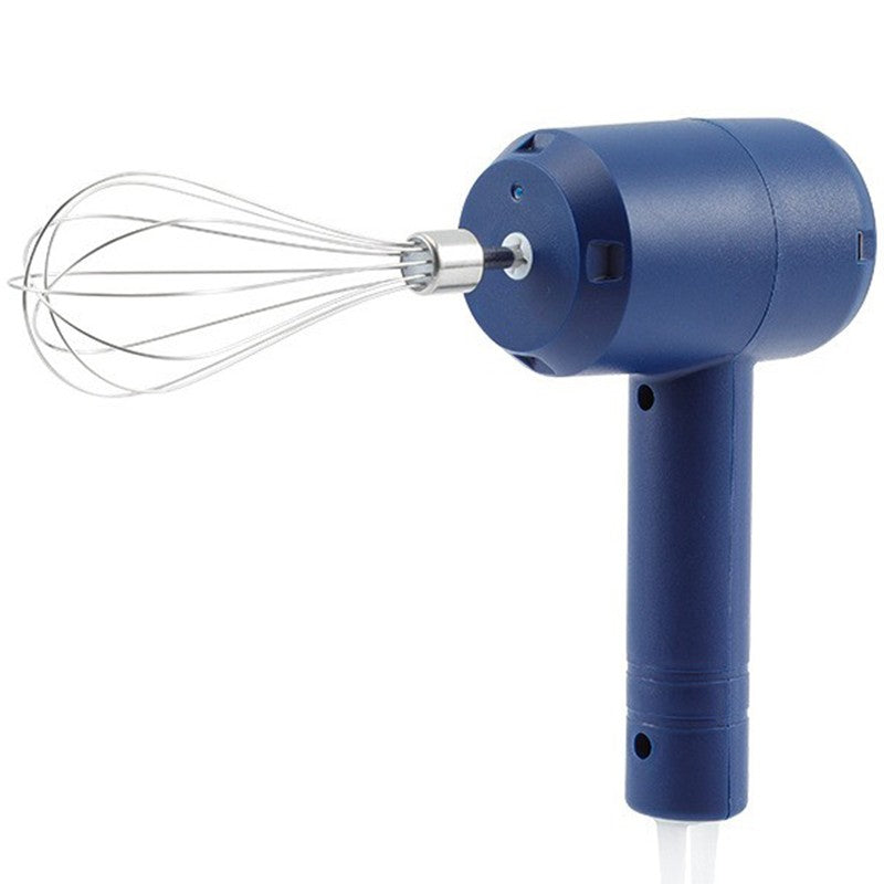 Mixer Electric fara Fir, Kadeny, pentru Uz Casnic, pentru Oua Smantana Frisca, Maner Plastic, Usor de Utilizat si Depozitat, 3 Accesorii, Albastru Inchis