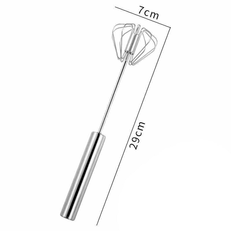 Mixer Manual, Kadeny, pentru Oua Smantana Frisca Aluat, Maner Otel Inoxidabil, Usor de Utilizat si Depozitat, 29 x 7 cm, Argintiu