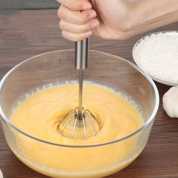 Mixer Manual, Kadeny, pentru Oua Smantana Frisca Aluat, Maner Otel Inoxidabil, Usor de Utilizat si Depozitat, 29 x 7 cm, Argintiu