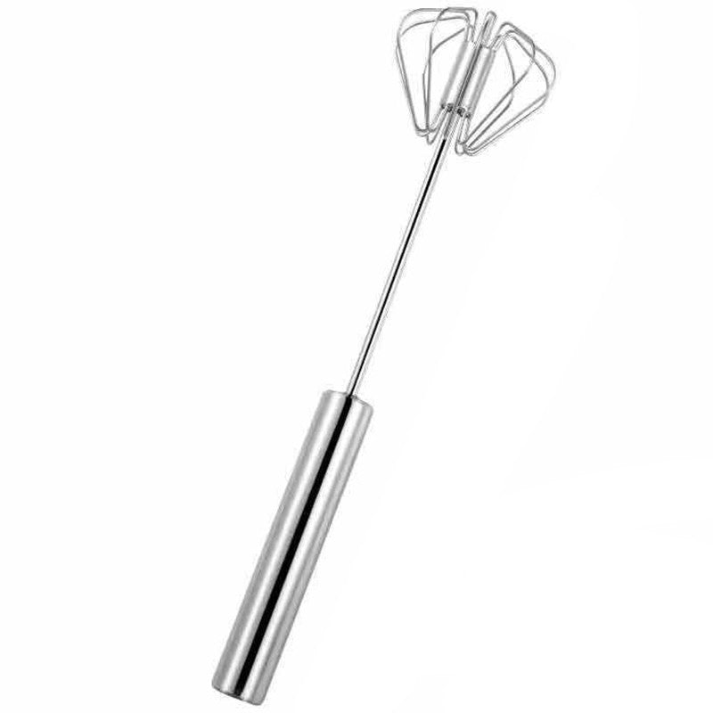 Mixer Manual, Kadeny, pentru Oua Smantana Frisca Aluat, Maner Otel Inoxidabil, Usor de Utilizat si Depozitat, 33 x 7 cm Argintiu