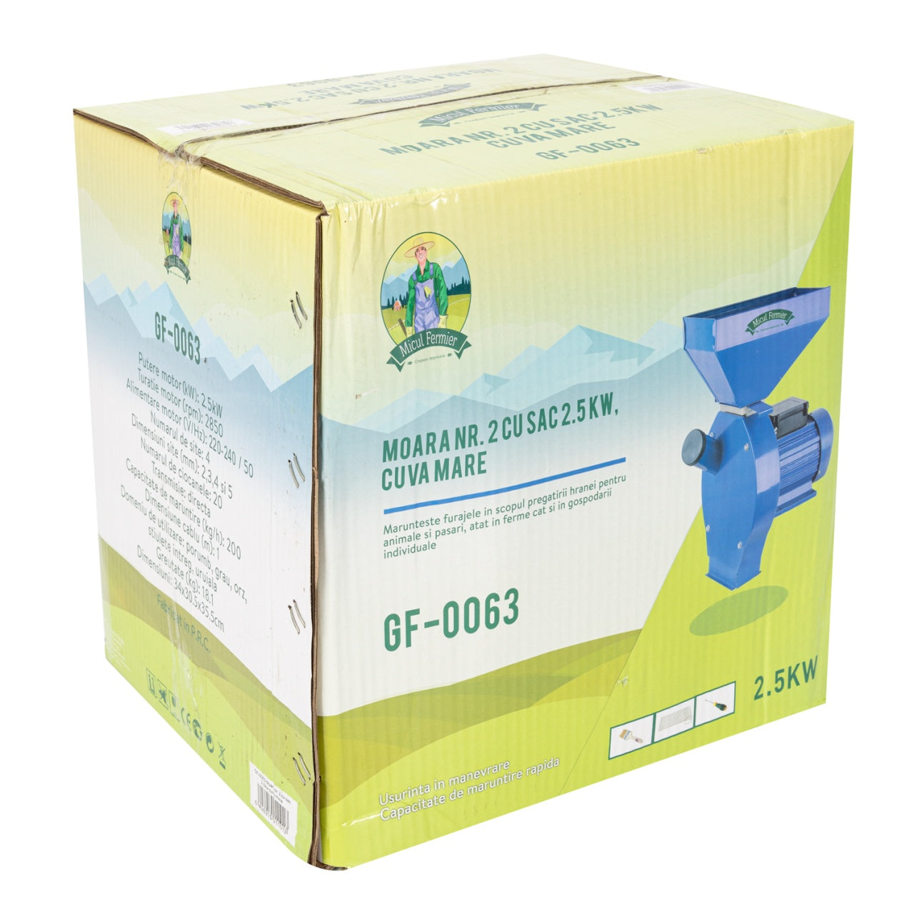 Moara nr. 2 cu sac 2.5kw cuva mare