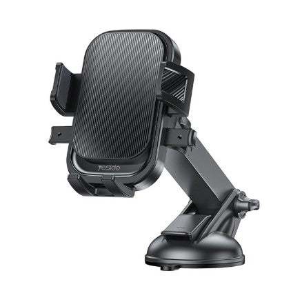 Suport Multifunctional pentru Telefon, Kadeny, Car Holder, Suport Rotativ pentru Telefon cu Ventuza si Prindere pe Parbriz sauu Bord, 19 x 10 x 9 cm, Negru 