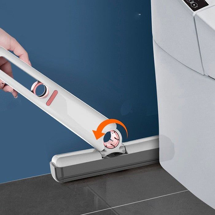 Mop de Mana Kaveny, Mini-Portabil, cu Sistem de Stoarcere, Dispozitiv de Curatat Manual, cu Burete Absorbant, din PVA, 29.5 x 15.5 cm, 3 Rezerve, Alb