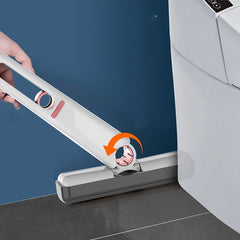 Mop de Mana Kaveny, Mini-Portabil, cu Sistem de Stoarcere, Dispozitiv de Curatat Manual, cu Burete Absorbant, din PVA, 29.5 x 15.5 cm, 3 Rezerve, Alb