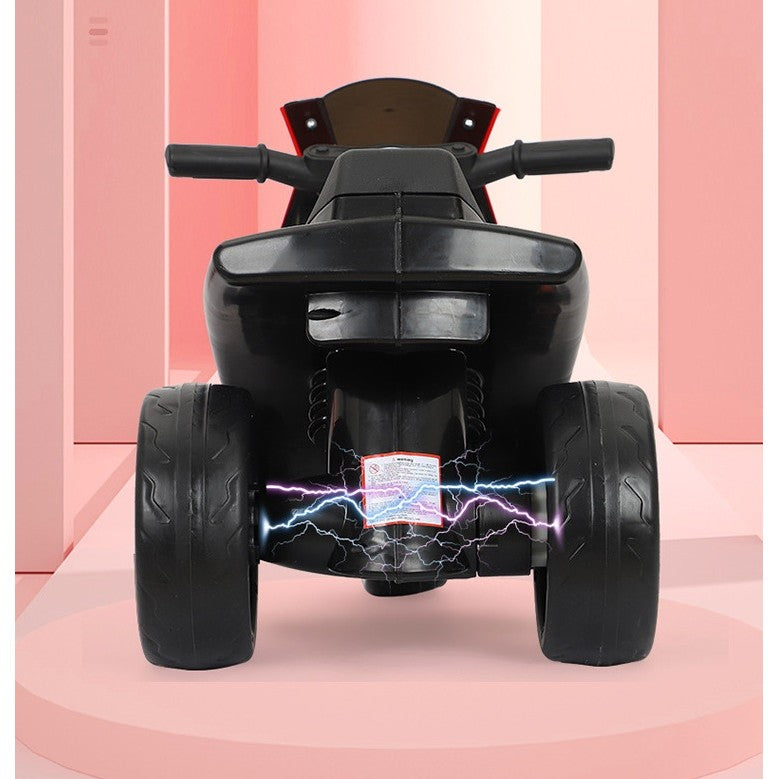 Motocicleta Electrica Kaveny, cu Acumulator, cu Sistem Anti-Rasturnare, Sistem de Lumini si Sunet, 1-4 Ani, 42 x 68 x 36 cm, Rosu