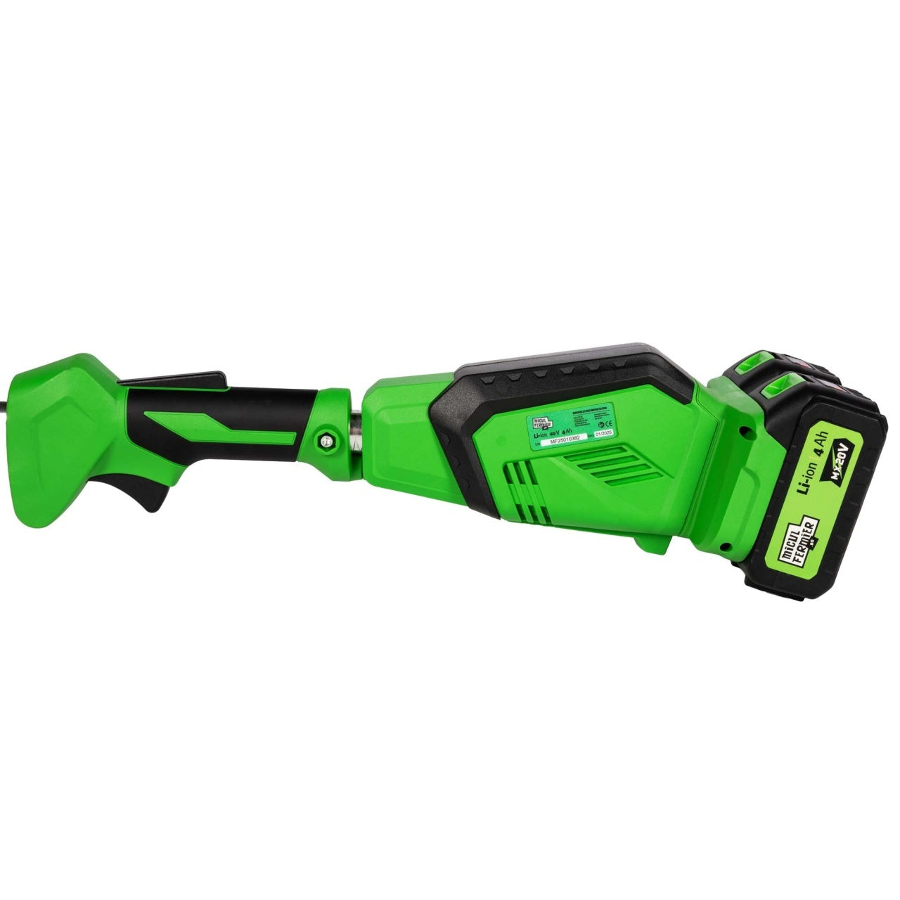 Motocoasa (Trimmer) electrica Micul Fermier 2x20V, 2 acumulatori 4Ah, maner simplu, motor fara perii