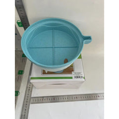 Bol Feliator pentru Salata, Kadeny, Castron Multifunctional pentru Legume si Fructe, pentru Spalat si Taiat Legumele, cu Scurgere si Tocator, Ergonomic, Protectie pentru Maini, 21x18.5x11.5 cm, Albastru