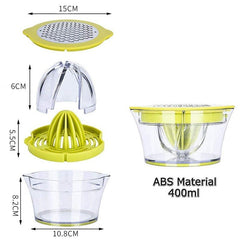 Storcator de Fructe 2 in 1, Kadeny, cu Razatoare si Separator Ou, 14.8 x 8 x 13 cm, Verde