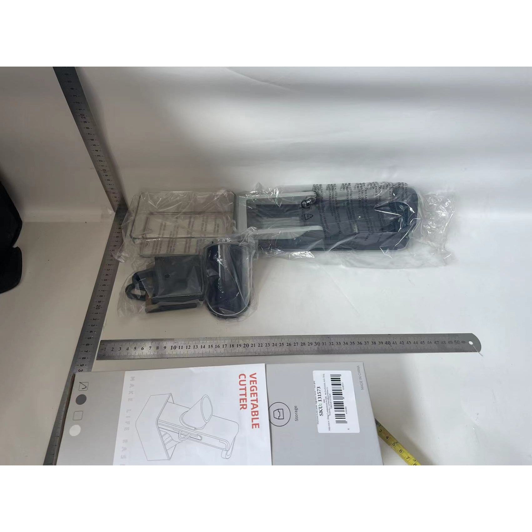 Feliator de Legume Multifunctional, Kadeny, Taieturi Diferite, Razatoare pentru Bucatarie, Taietor de Cartofi, Presa Manuala, Pliabila, Extensibila, PP PET, 23.5x9.5x5.5 cm, Gri