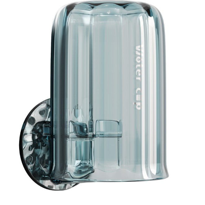 Suport Multifunctional 2 in 1, Pahar si Suport pentru Periuta de Dinti, Kadeny, Plastic, Dimensiune: 10.4 x 7.3 x 7.3 cm, Albastru