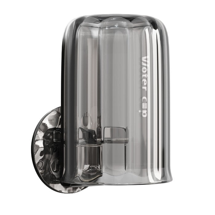 Suport Multifunctional 2 in 1, Pahar si Suport pentru Periuta de Dinti, Kadeny, Plastic, Dimensiune: 10.4 x 7.3 x 7.3 cm, Gri