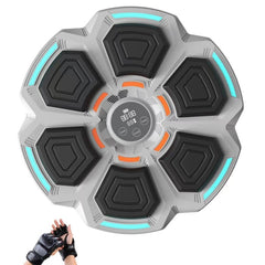 Tinta Lovituri Box Montabil pe Perete, Kadeny, Gri, Difuzor, Bluetooth, Iluminare LED, 41.5 x 6.5 x 42 cm, Manusi Incluse