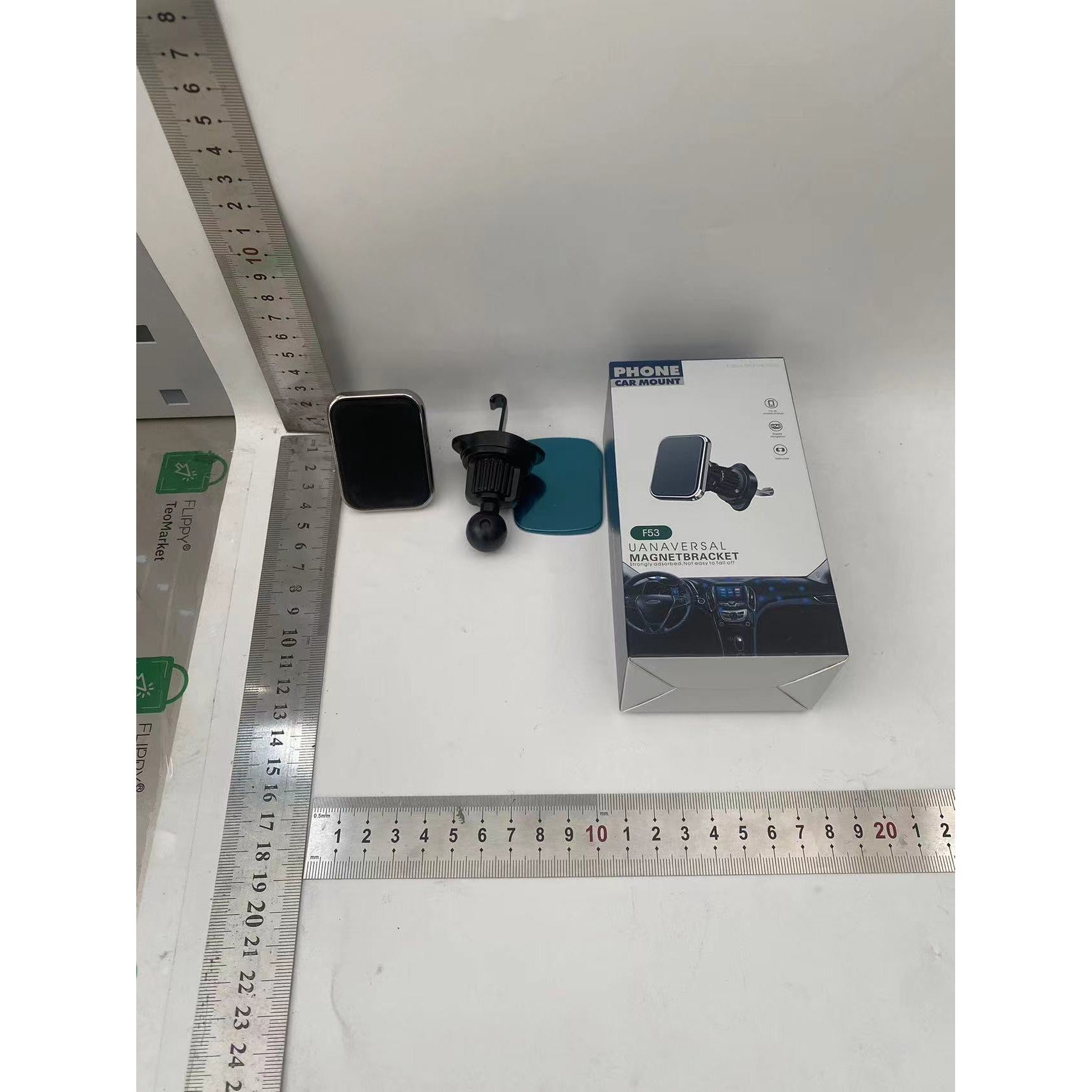 Suport Auto pentru Telefon, Kadeny, MagSafe, cu Magnet, Prindere Grila de Ventilatie, Detalii Fine, Rotativ 360 de Grade, Plastic Magnet Silicon, 5.1x3.9 cm, Negru