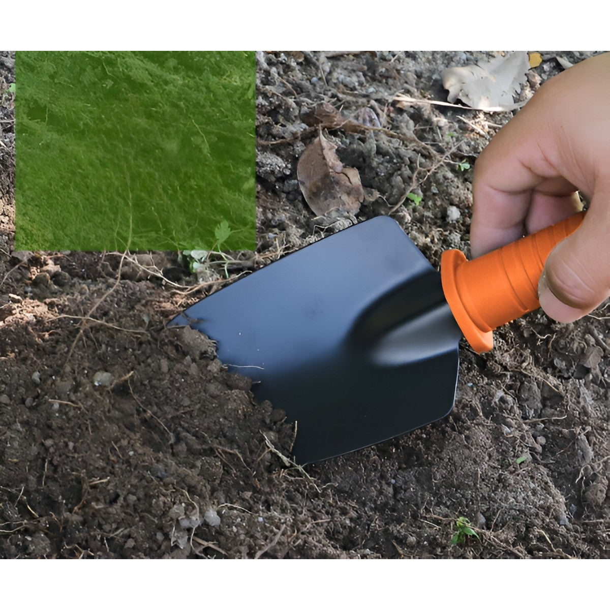 Set 12 Unelte de Gradina, Kadeny, pentru Plantare Prelucrare Sol si Ingrijire Plante, Manere Portocalii, Material PVC si Cardboard, Cutie Inclusa, 37x28 cm, Negru