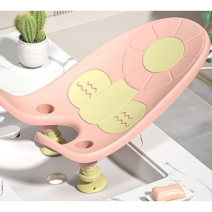 Suport de Baie Bebelusi, Kadeny, 0-12 luni, Montare pe Chiuveta/Lavoar/Cada, Ventuze Antiderapante cu Intaltime Reglabila, 50 x 24 x 12.5 cm, Roz