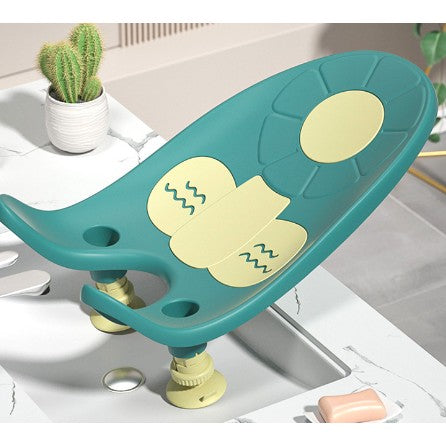 Suport de Baie Bebelusi, Kadeny, 0-12 luni, Montare pe Chiuveta/Lavoar/Cada, Ventuze Antiderapante cu Intaltime Reglabila, 50 x 24 x 12.5 cm, Verde