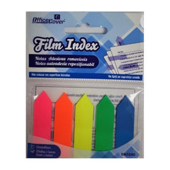 Notes adeziv index Office Cover SN5040, 125 coli, 12x44mm, PVC, 5 culori neon, varf sageata