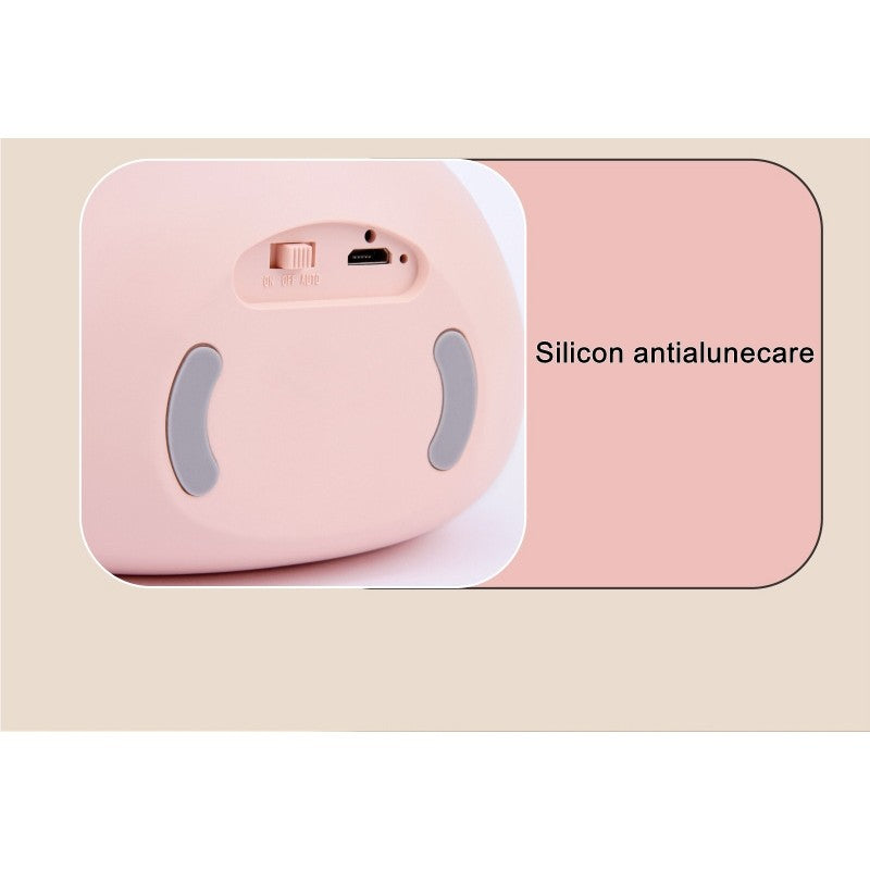 Lampa de veghe portabila cu 2 moduri de functionare Kaveny, silicon non-toxic, reincarcabila USB, senzor miscare, alb, iepuras
