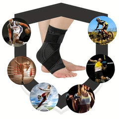 Orteza pentru Glezna, Kadeny, cu Benzi Elastice de Fixare, 24 x 10.5 cm, din Nailon, Negru/Verde