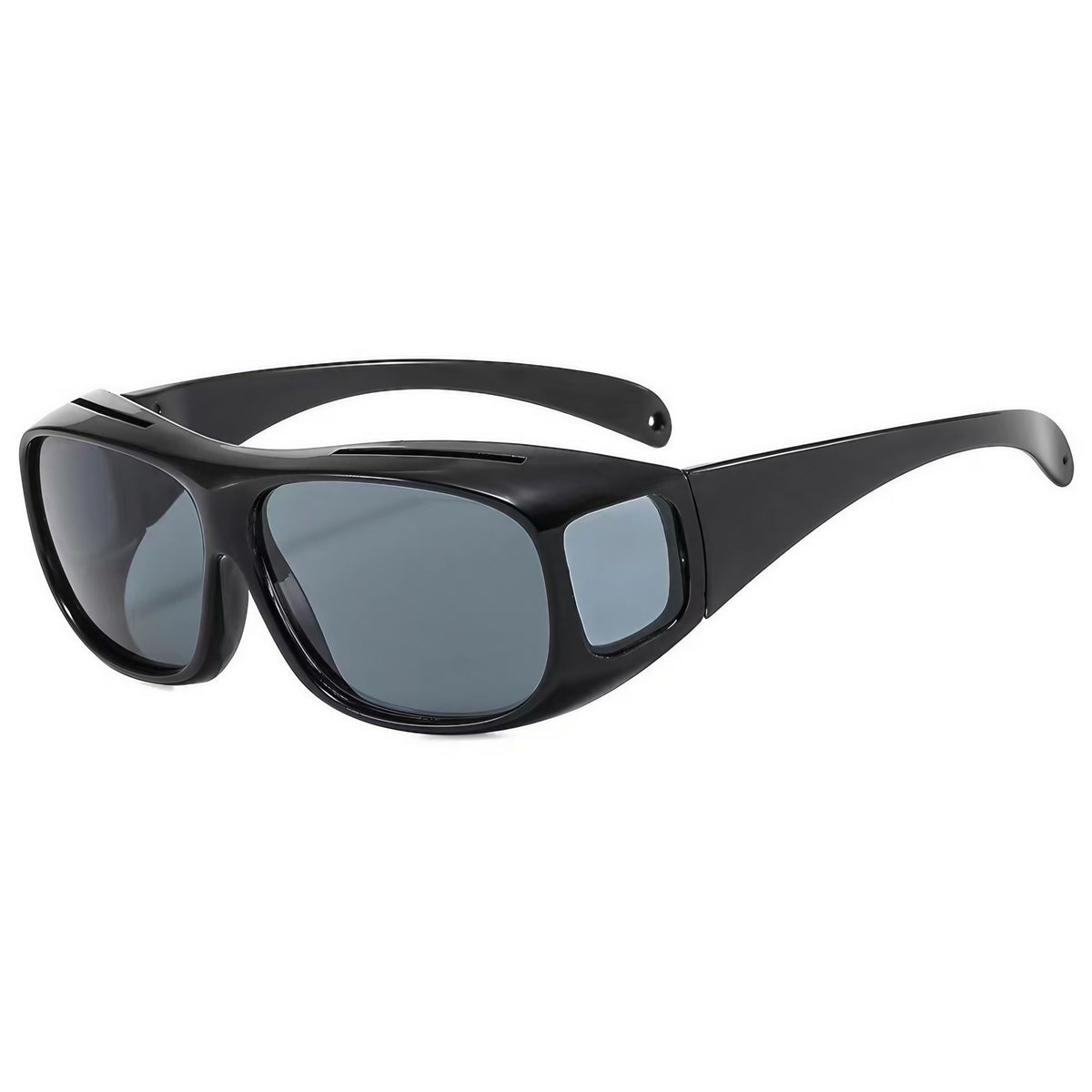 Ochelari de Soare, Kadeny, Polarizati, pentru Condus, Ciclism, cu Posibilitatea Purtarii peste Ochelarii de Vedere, 400 UV, cu Lentila Neagra pentru Protectie, Rama Neagra, 15x5 cm